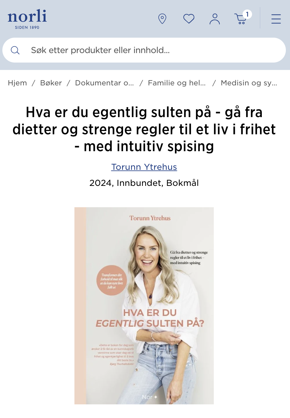 Skjermbilde av boken fra norli.no